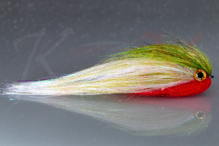Mucha szczupakowa Olive Red Head Flash Tail 16cm - MSZ09